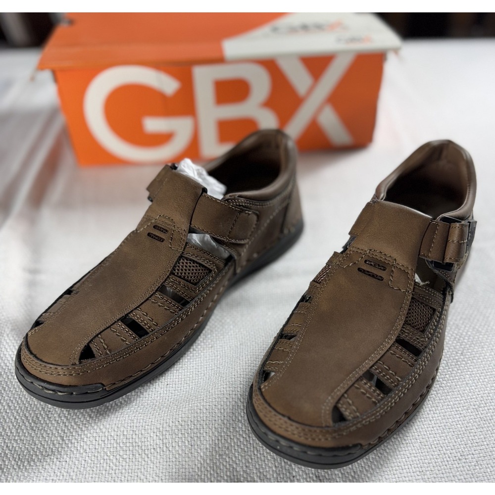 GBX Downtown Shoes Mens‎ Size 8 Wally Fisherman Closed Toe Sandals Memory Foam